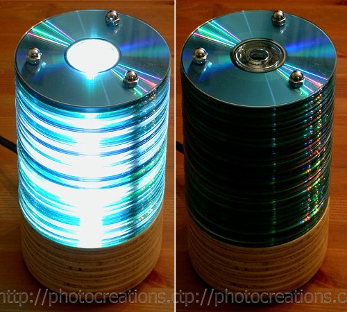Как сделать светильник из дисков